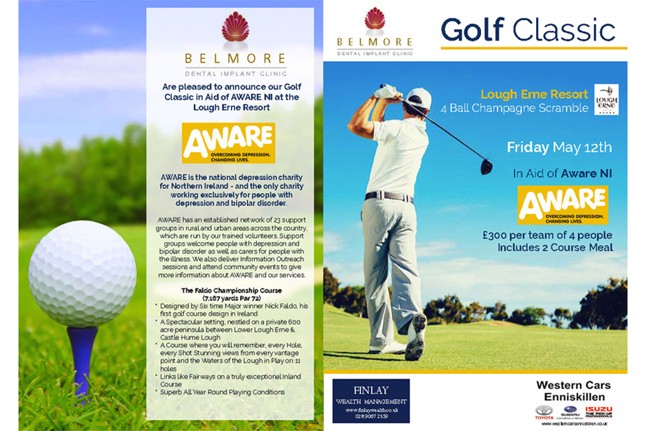 We supported Belmore Dental / Aware NI Golf Event