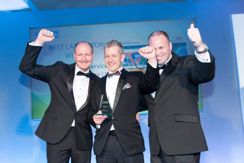 Stephen Ginn, Nick McKelvie, Barry Cumberland with Awards