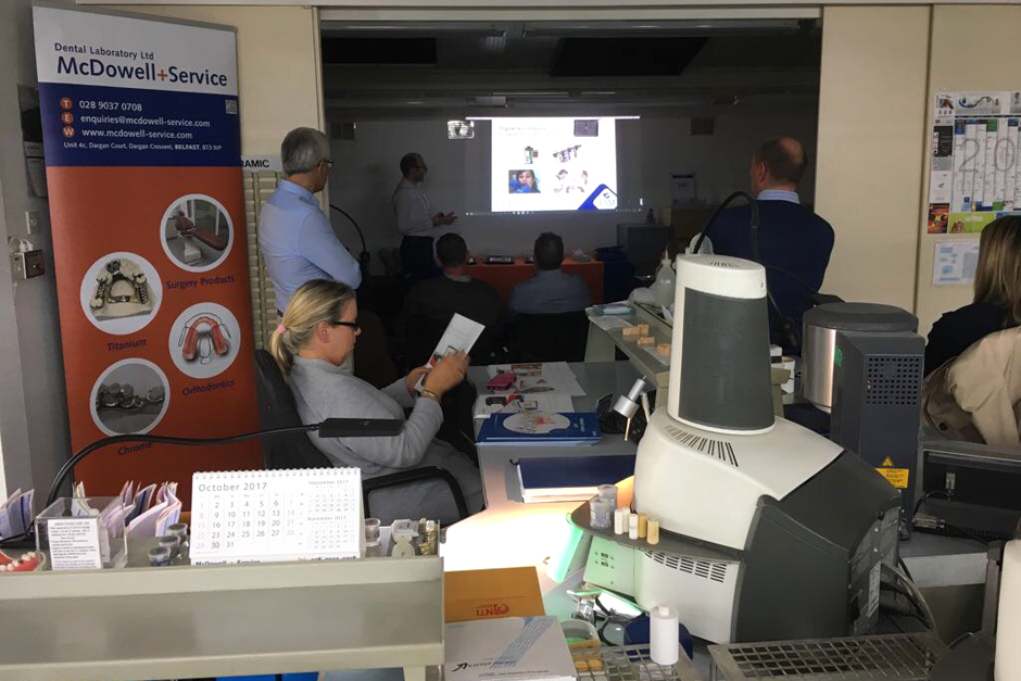 Mark Barry Presenting Practical Applications of Digital Dentistry and a Demo of the new Wireless Trios 3Shape Scanner