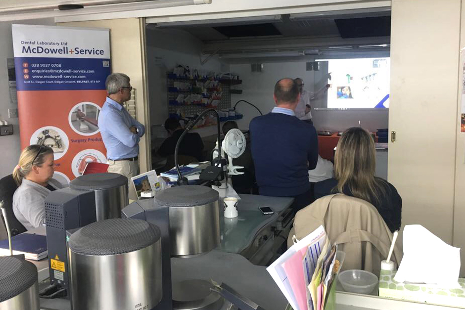 Mark Barry Presenting Practical Applications of Digital Dentistry and a Demo of the new Wireless Trios 3Shape Scanner